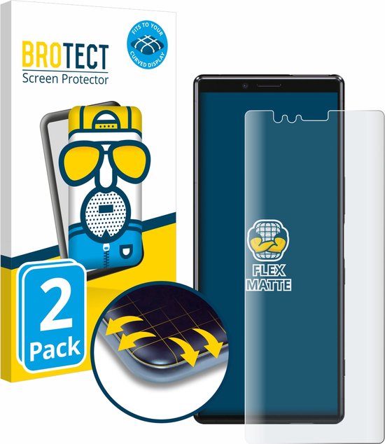 BROTECT - Protection d'écran pour Sony Xperia 1 - Film de protection mat couverture complète (2 Pièces)