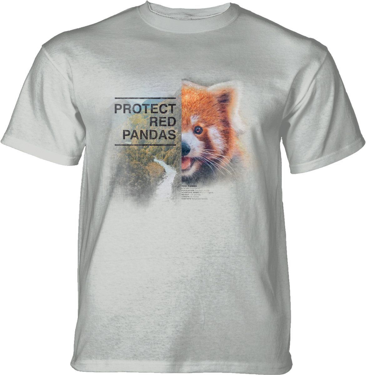 T-shirt Protect Red Panda Grey XXL