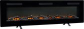 Dimplex Sfeerhaard elektrisch Sierra 72" / 183 cm – Sfeerhaard inbouw met verwarming en haardvuur – Realistisch LED-vlameffect – In te bouwen, op te hangen of vrijstaand – Bediening via app