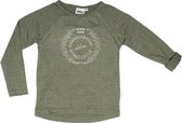 Ebbe - jongens shirt - lange mouwen - bronze green melange - Maat 116