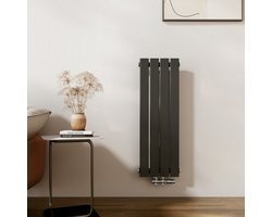 EMKE Radiator - Plat Design - Mat Zwart - 90x30 cm - 403 W - Kolomradiator Vertical - Verwarming voor Alle Ruimtes