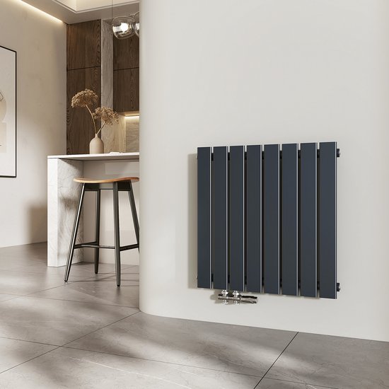 EMKE Radiator - Plat Design - Mat Antraciet - 63x62 cm - 450 W ...