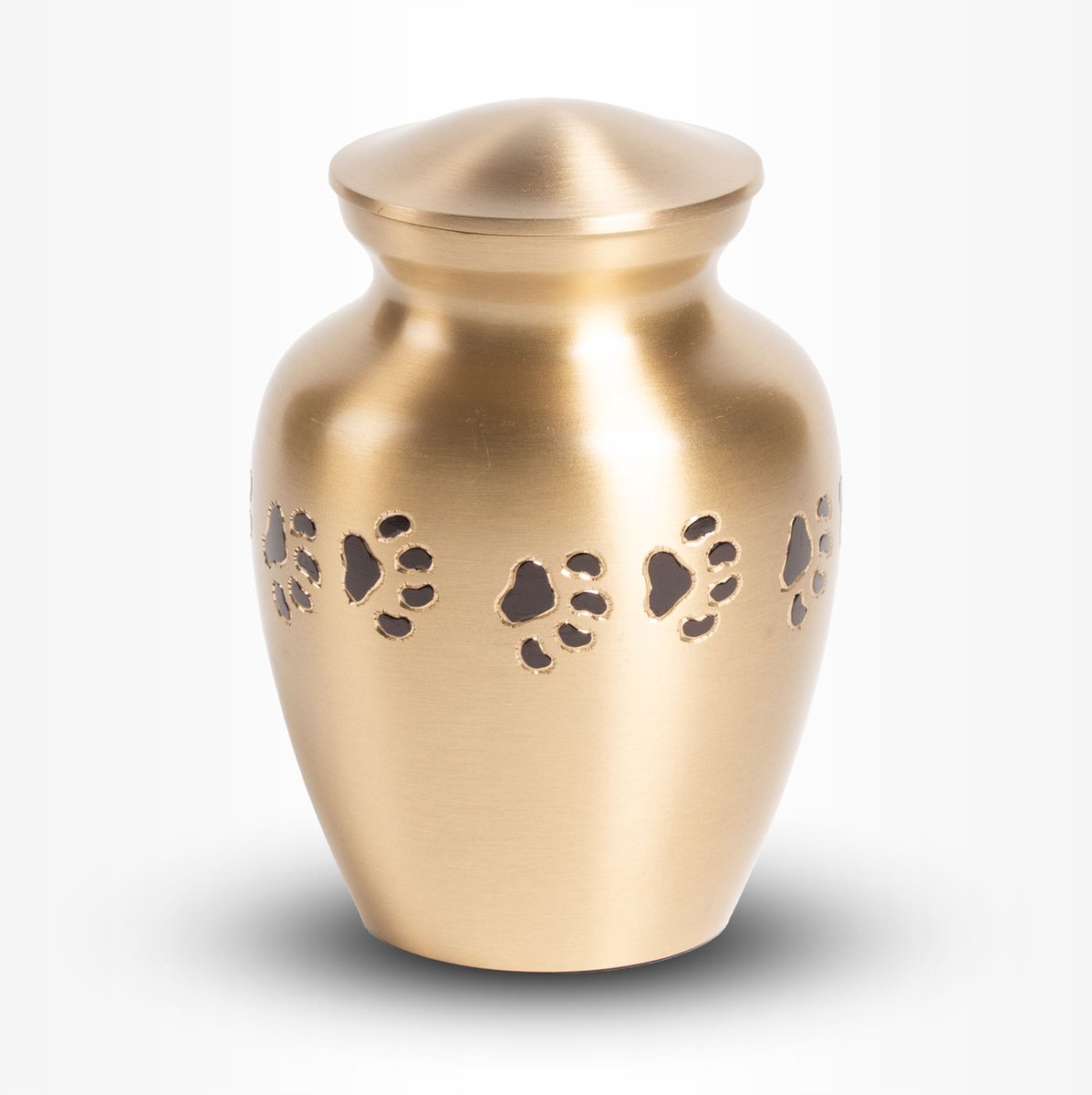 Dieren Urn Hond Middel 400 ml Goudkleurig Zwart Pootjes - Dieren Urn voor As Crematie - Urn Hond - Urn Kat
