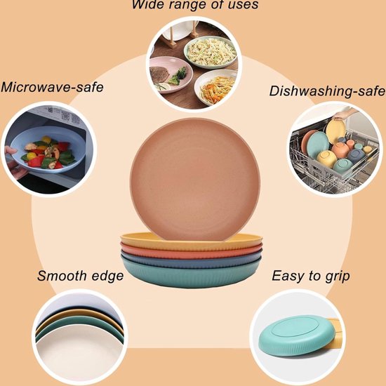 61-delige campingserviesset, een serviesset bevat 61 servies, de outdoor-serviesset in 6 kleuren is geschikt voor familiediners, picknicks en kamperen. van Suhctup — afbeelding 5