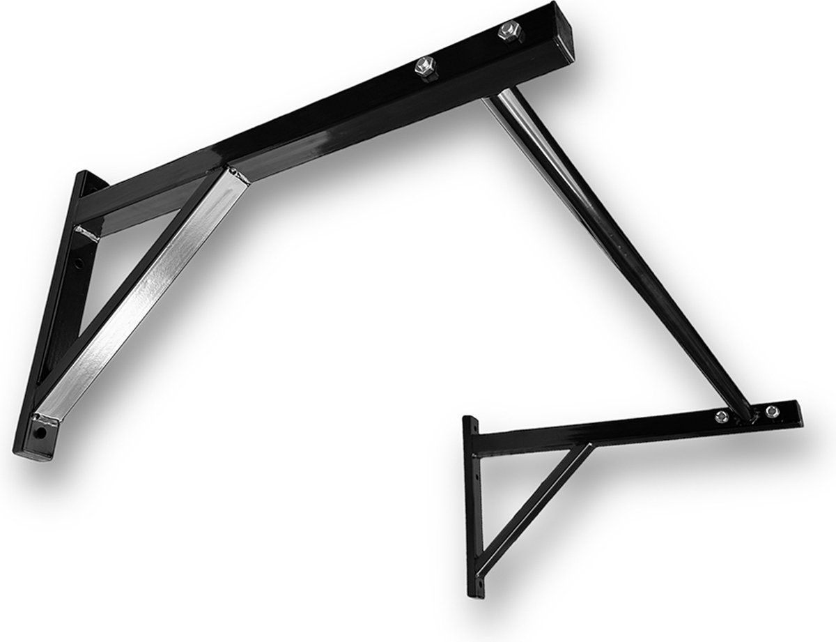KRAKEN Optrekstang Single Grip Pull Up Bar - Wandmontage Thuisfitness Krachttraining - Max. 200 kg - Poedercoating Staal 3 mm - Gripdiameter 32 mm - Pull Up Chin Up Muscle Up Leg Raise - Bevestigingspunt Ringen Ab Straps - Inclusief Montagemateriaal thumbnail 3