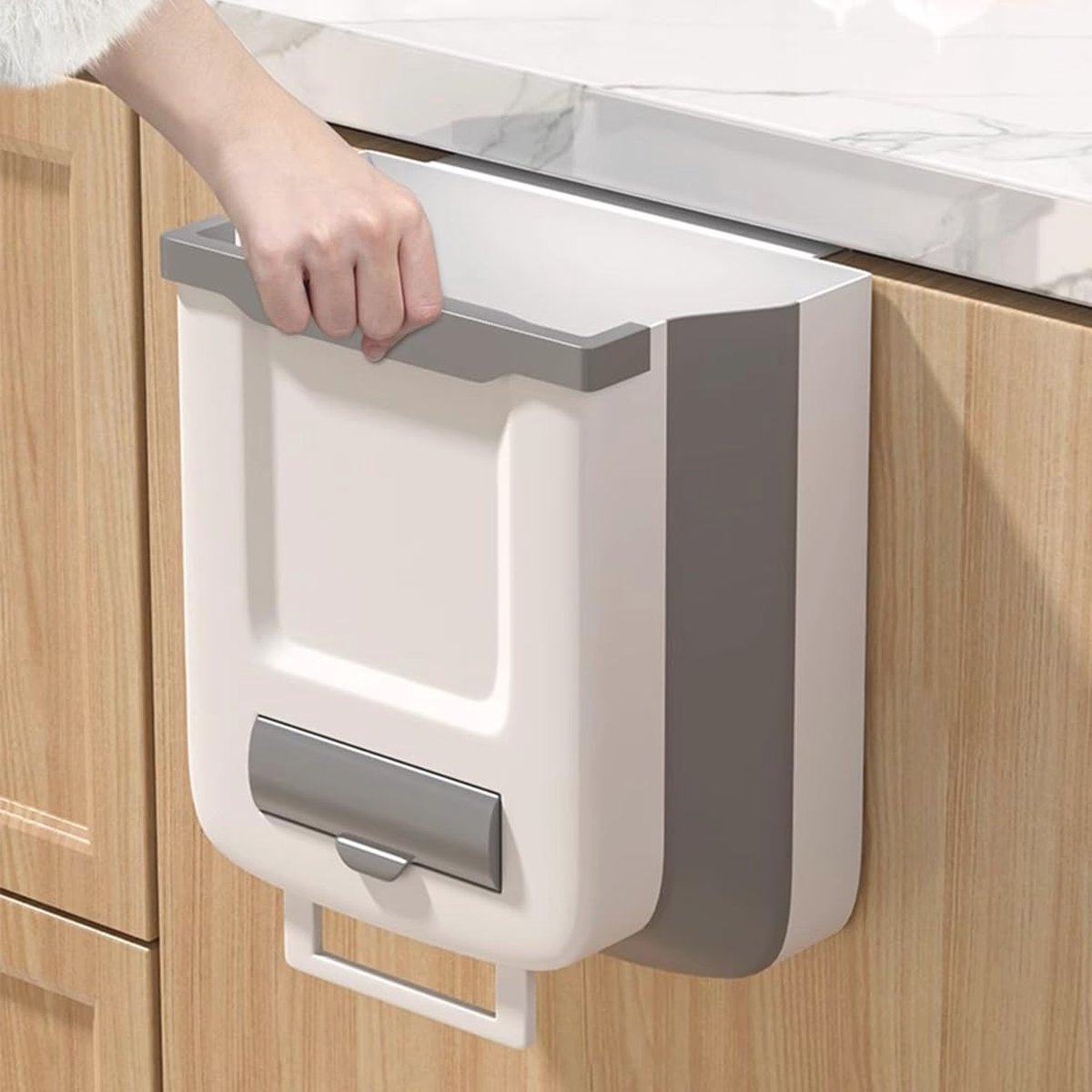 Goedkoopste Opvouwbare Keukenvuilnisemmer 10 Liter - Hangende Afvalemmer voor Keuken, Camping en Kantoor