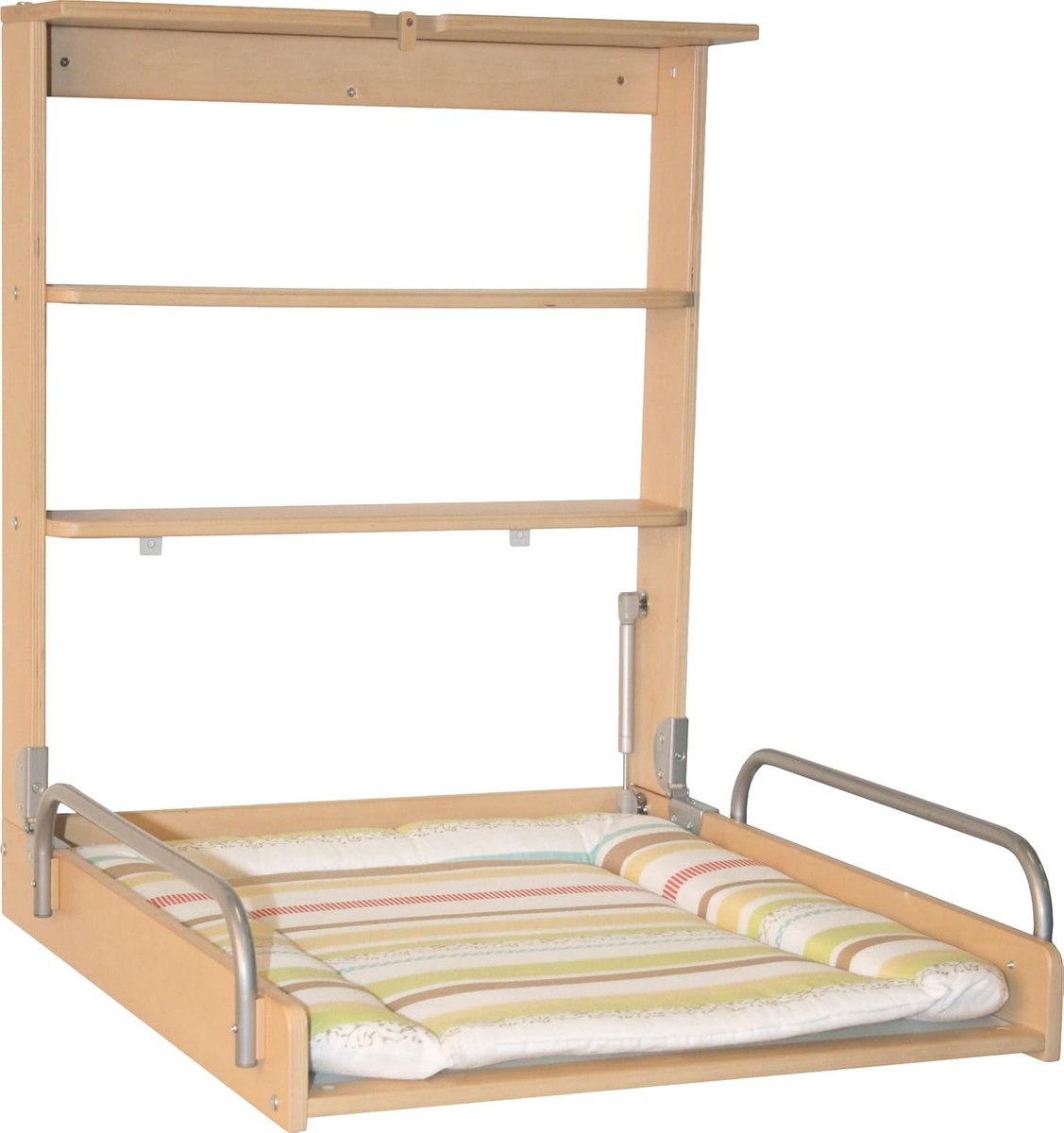 Goedkoopste Ruimtebesparende Opklapbare Wandcommode voor Baby's met Veiligheidssysteem en Jungle Design