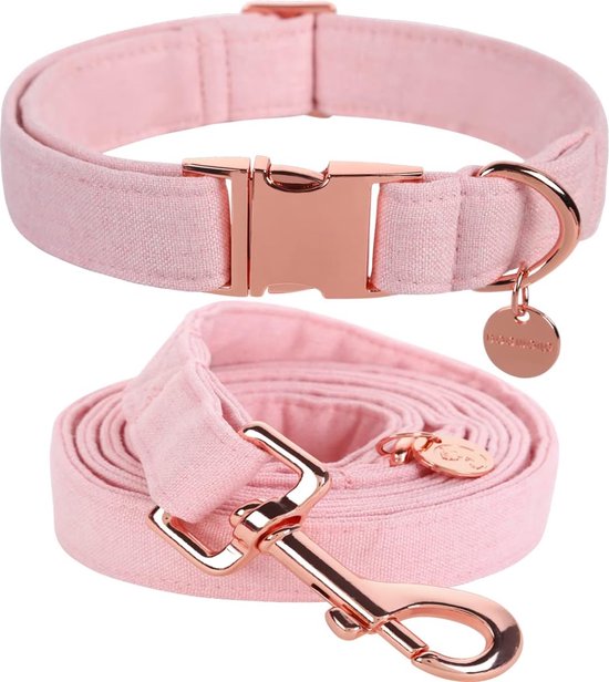 Hondenhalsband En Riem Set Etnische Stijl - Verstelbaar XS Paarse Bloem Voor Kleine Honden