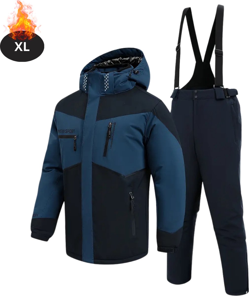 Livano Skipak SkiBroek Skijas Ski Suit Wintersport Heren 2-Delig Blauw