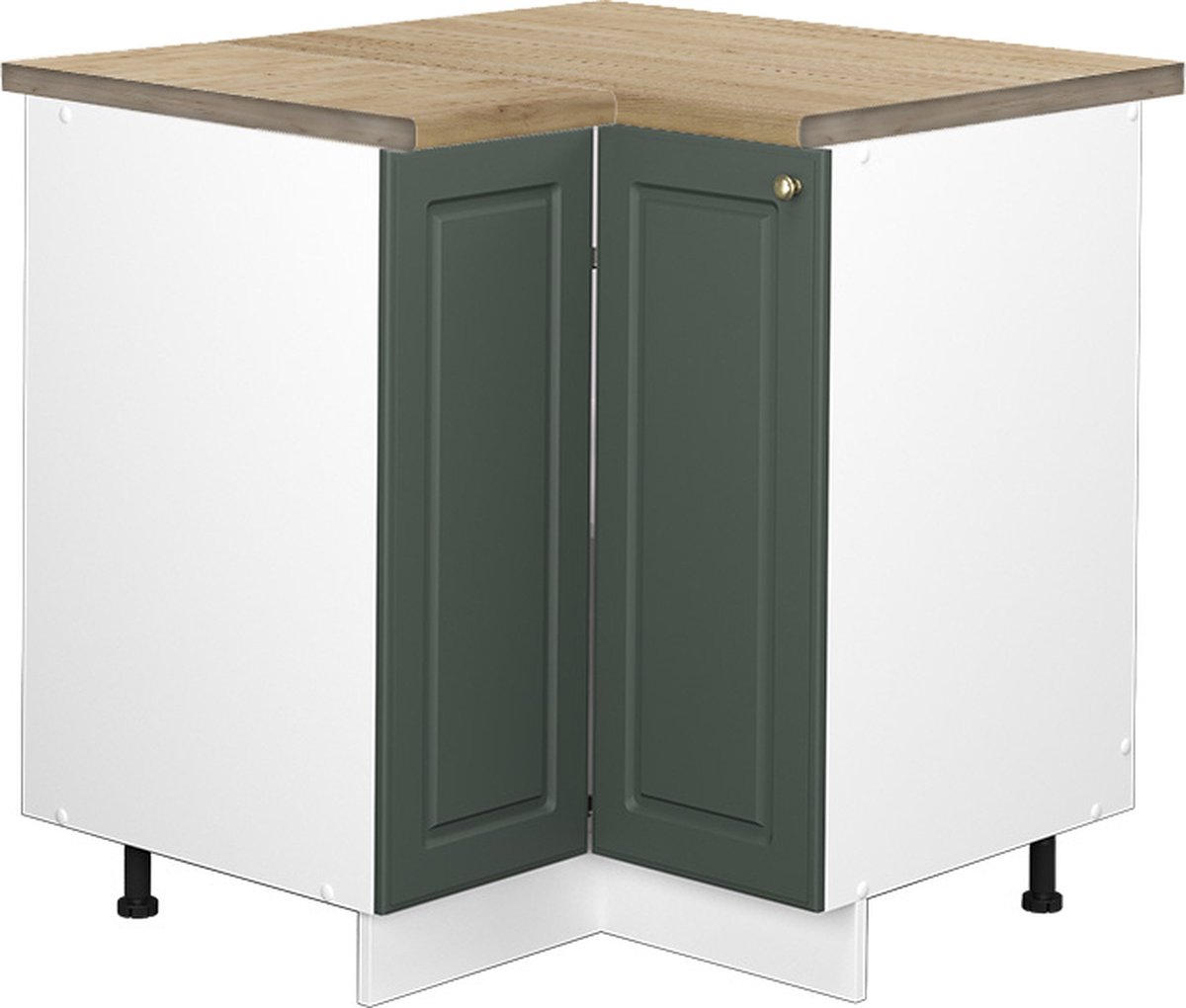 Vicco Fame-Line Hoekkast – 80.5 cm, WB Eik Groen-Goud Landhuis Groen-Goud landelijk/Wit