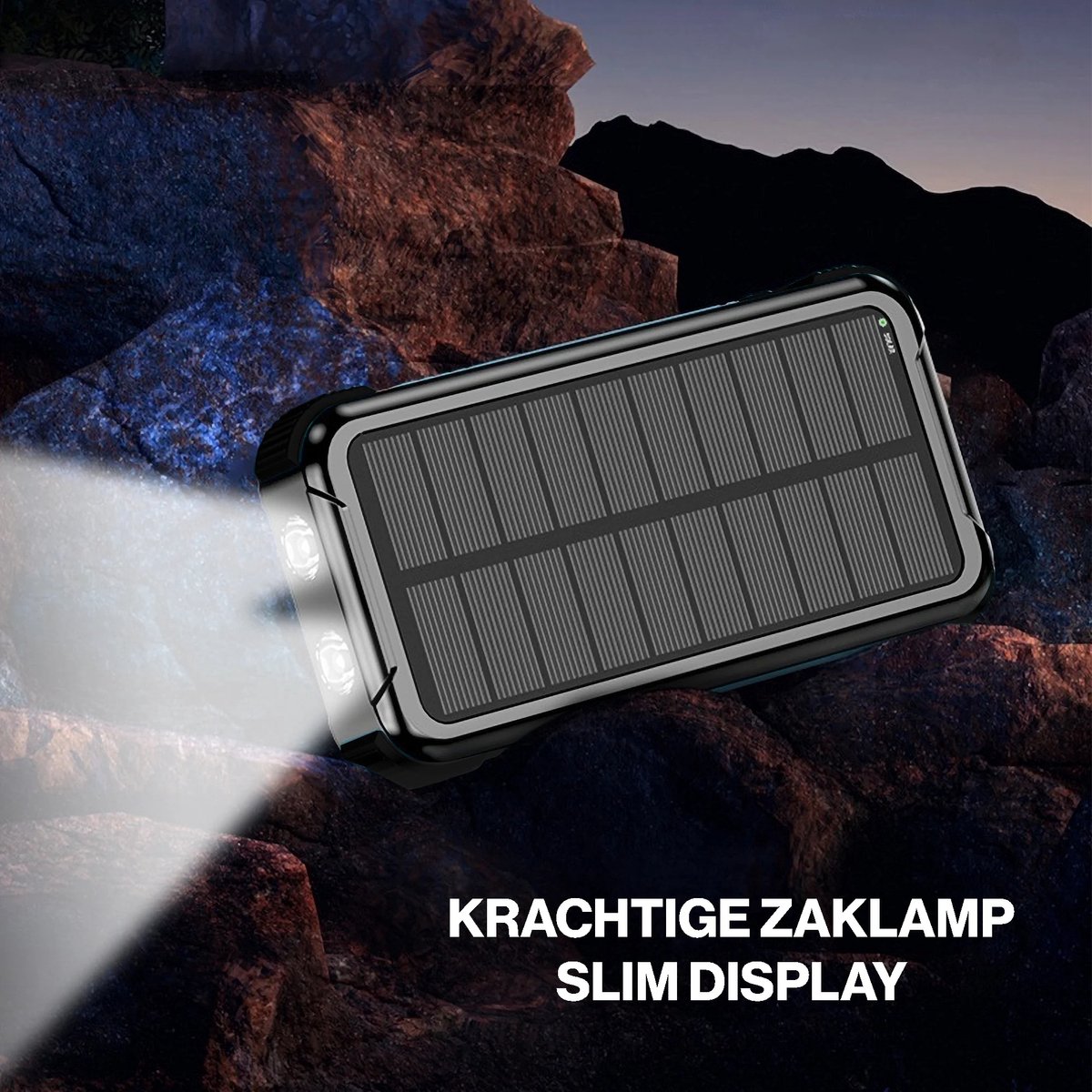 Banky - Solar Powerbank 26.800 mAh - 22.5W snellader - afbeelding 3