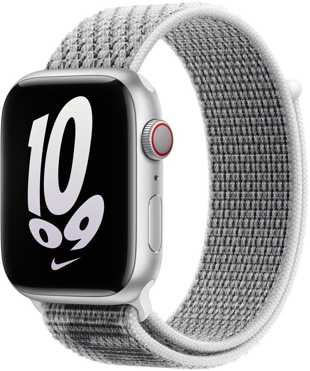 Apple Watch 38/40/41 mm Nylon Sport Loop Nike Horlogeband Summit White/Zwart
