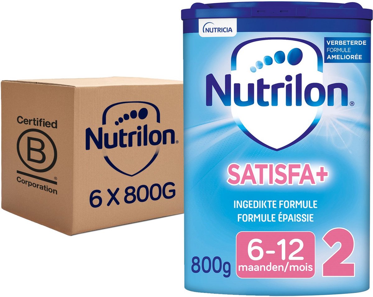 Nutrilon 2 Satisfa+ - Baby melkpoeder vanaf 6 maanden - Voor extra verzadiging - 6 stuks