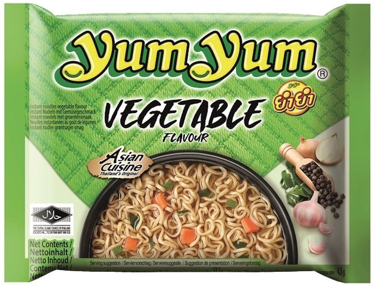 Yum Yum Noodles Soep Pak Groenten - 30 x 60g