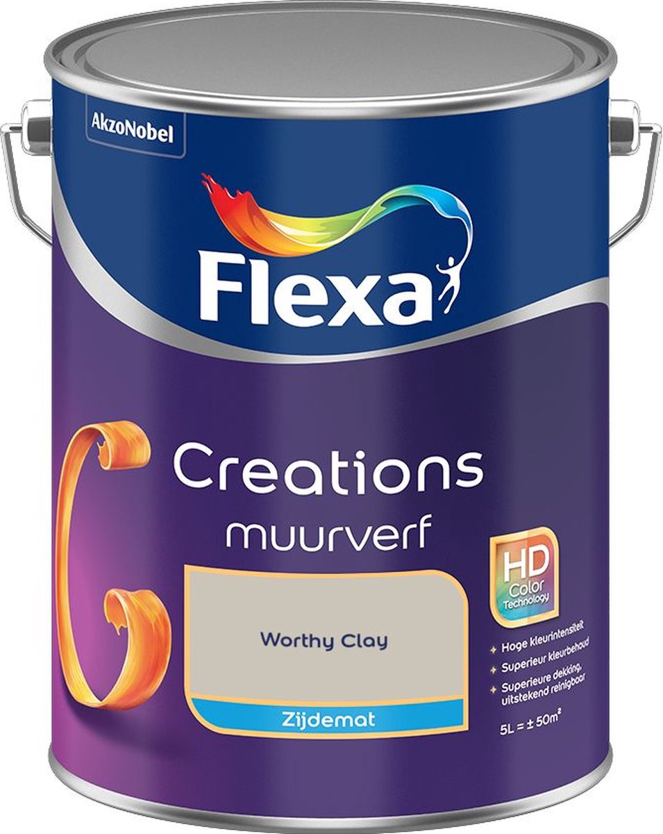 Flexa Creations Muurverf Zijdemat Worthy Clay 5 L