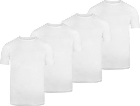 Chemise en Bamboe homme | Pack de 4 | Blanc | Taille L | Doux et soyeux | Adaptation parfaite | Contrôle Thermo | de BOXR Sous-Vêtements