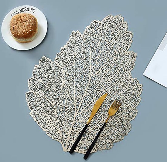 JGS ® Chique Set de quatre protège-tables de Luxe pour une décoration de table élégante en or