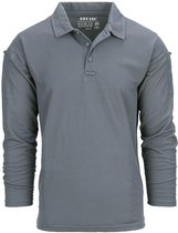 101 INC - Tactical polo Quick Dry long sleeve (kleur: Wolf Grey / maat: XXL)