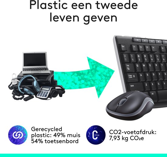 Logitech MK270 - Draadloos Toetsenbord en Muis - Qwerty
