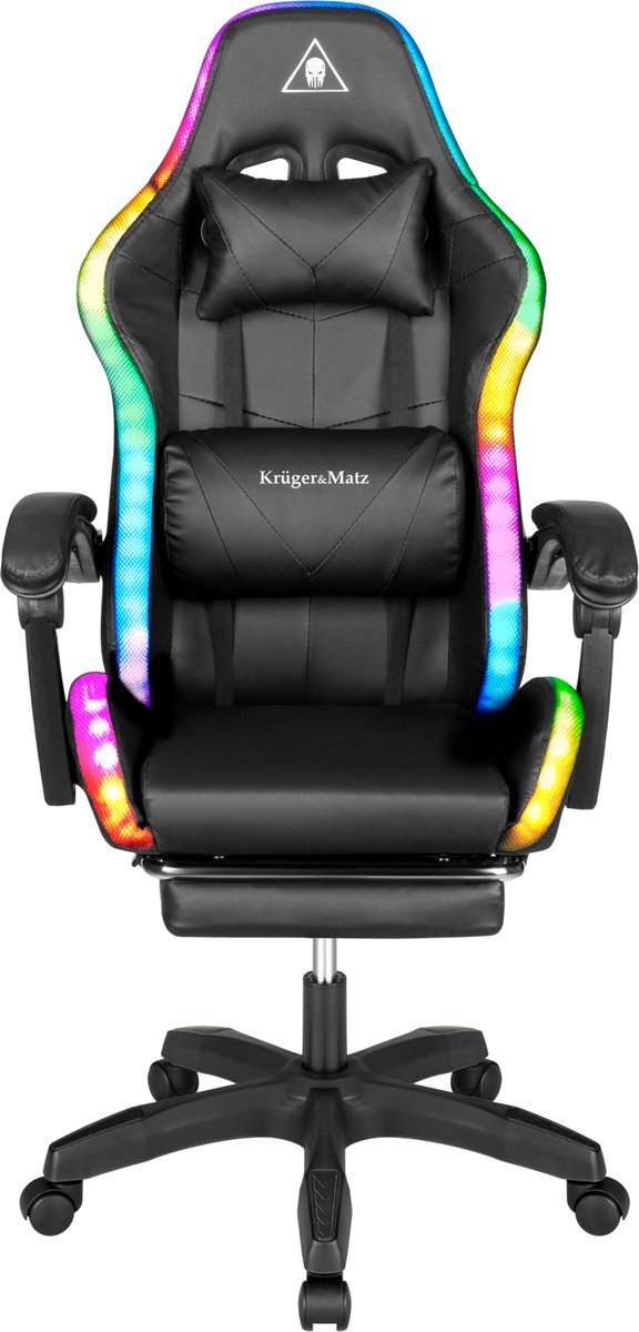 Krüger&Matz Gamingstoel KM0790BLED Zwart met LED Verlichting - Krüger&Matz - €139,95