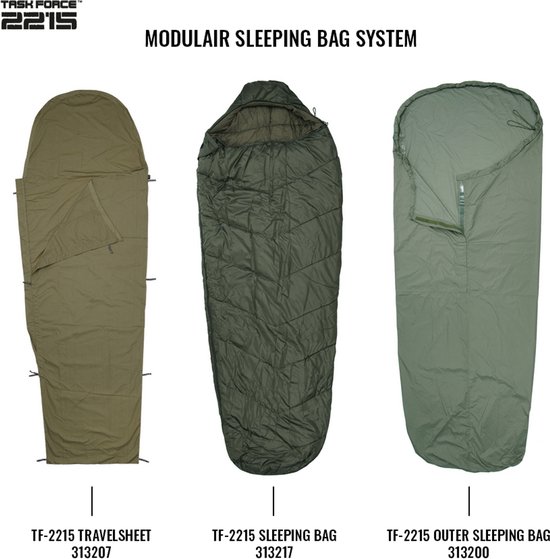 TF-2215 - lakenzak voor slaapzak Modulair 0°C 240 x 80 cm - Groen — afbeelding 2