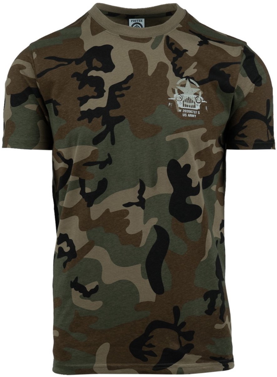 T-shirt Allied Star Willys camouflage Woodland