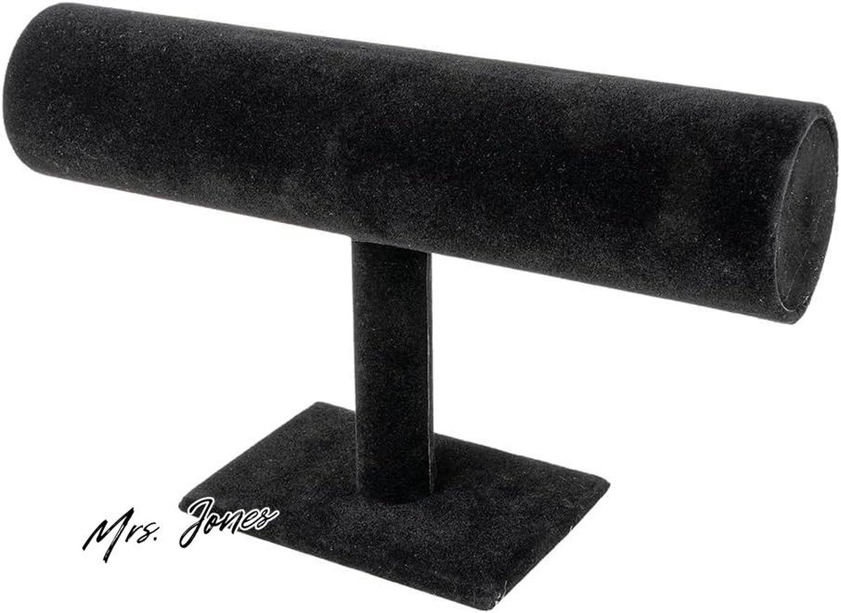 Mrs. Jones Sieradenstandaard armbanden horloges 235 cm 7 cm 135 cm zwart fluweel-look. .