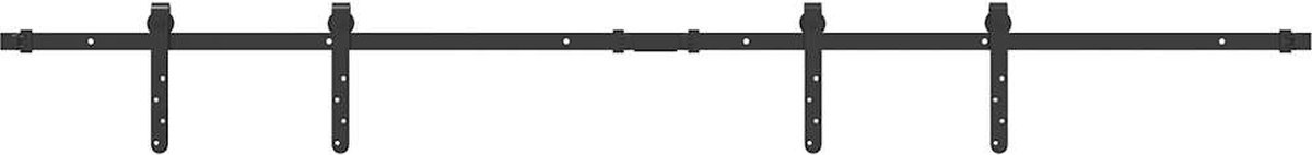 Goedkoopste vidaXL - Ophangset - voor - schuifdeur - 183 - cm - koolstofstaal