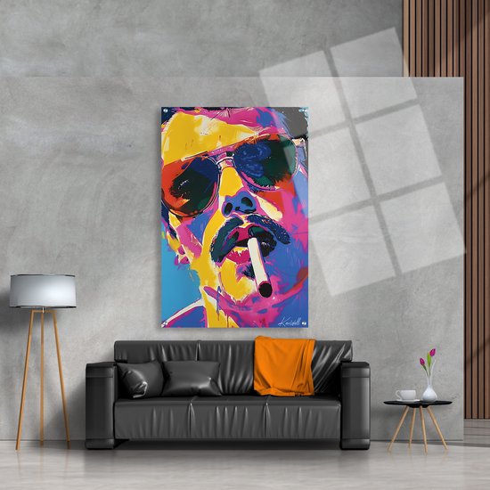 Tableau Plexiglas de Luxe Old École Mafia | 100x75 cm | Salle de séjour | Chambre à coucher | Bureau | Musique | Design | Art | Moderne | ** 5 MM D'ÉPAISSEUR **