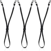 2 stuks) Verstelbaar Bungee-touw - Hoeden Verwijderbaar Kinkoord, Cowboyhoed Kin, Flexibele Afneembare Kinriem & Veerbelaste Stop Cord Lock voor Zwembril vissen, wandelen, kamperen, reizen, Varen