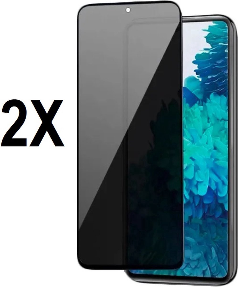 Screenz® - PRIVACY Screenprotector geschikt voor Samsung Galaxy S25 Plus - Tempered glass Screen protector geschikt voor Samsung Galaxy S25 Plus - Beschermglas - Privé Glasplaatje - 2 stuks