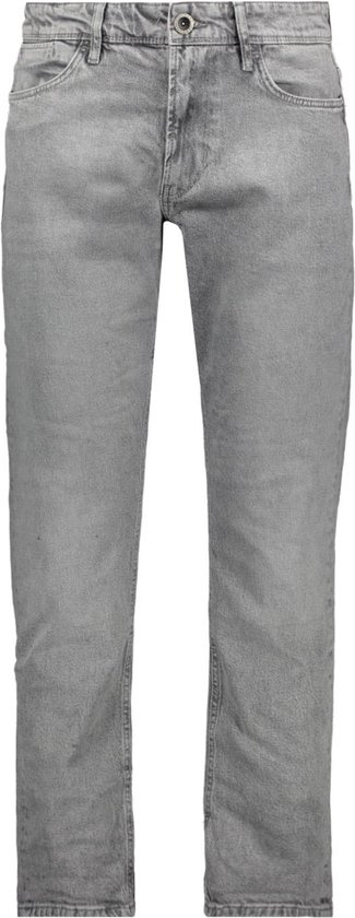 Voorkant van grijze jeans.