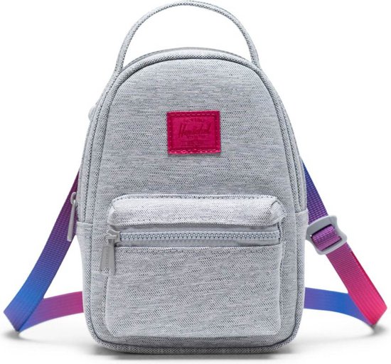 Herschel Schoudertas Nova Crossbody Light Grey Crosshatch Sunrise Grijs Paars