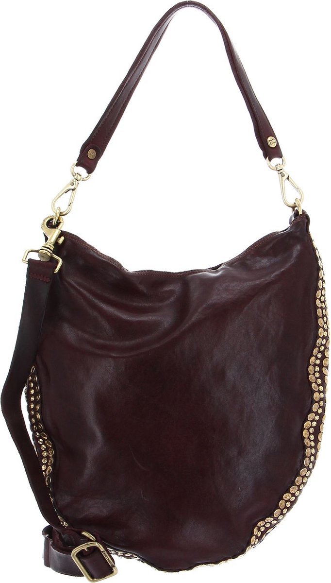 CAMPOMAGGI Leren Schoudertas Shoulder Bag Vinaccia Rood