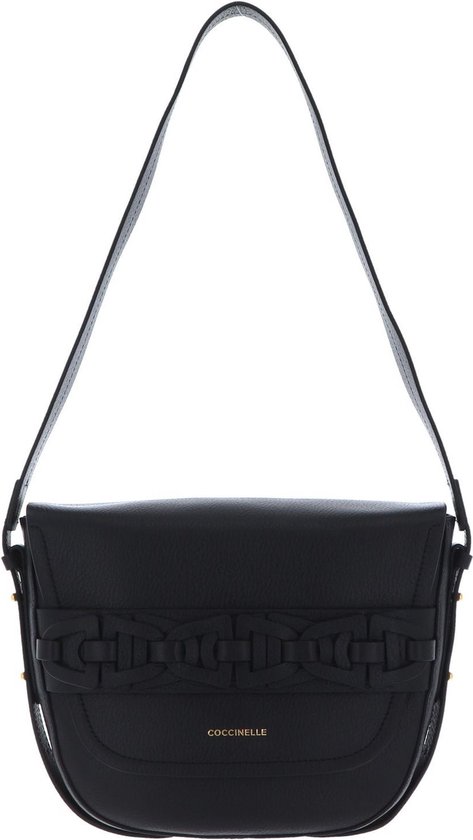 COCCINELLE Cuir Sac à épaule bandoulière Sac de soirée Gitane Crossbody Bag Noir