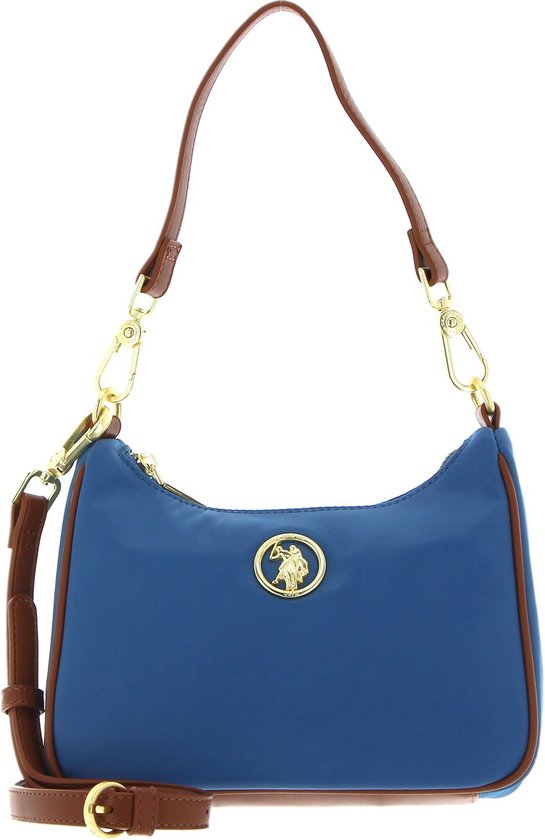 U.S. POLO ASSN. Sac à épaule Sac à épaule bandoulière Houston Hobo Bag Light Blue / Tan Bleu clair