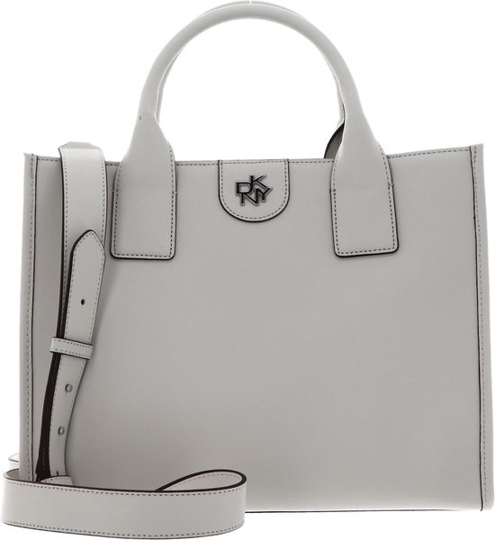 DKNY Cuir Sac shopper Sac à épaule Carol Tote Pebble Écru