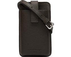 LIEBESKIND BERLIN Leren Telefoontasje Schoudertas Harris Mobile Pouch Nori Green Donkerbruin