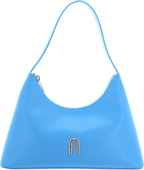 FURLA Cuir Sac à épaule Diamante Shoulder Bag Cerulean Bleu