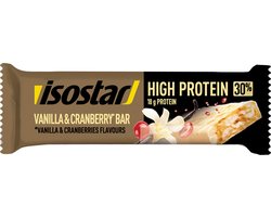 Isostar Isostar High protein 30 bar vanilla & cranberry 55 Gram