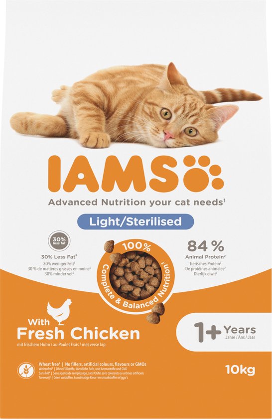 Iams Kat Adult Sterilised - Overweight Kip 10 kg