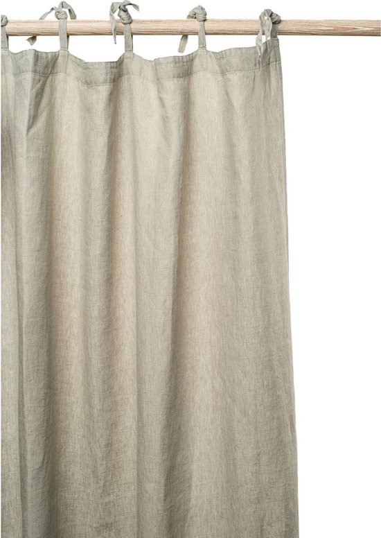 Rideau | Emma - 100% Lin délavé - 160x280 cm - 8 passants de ruban - Pebble