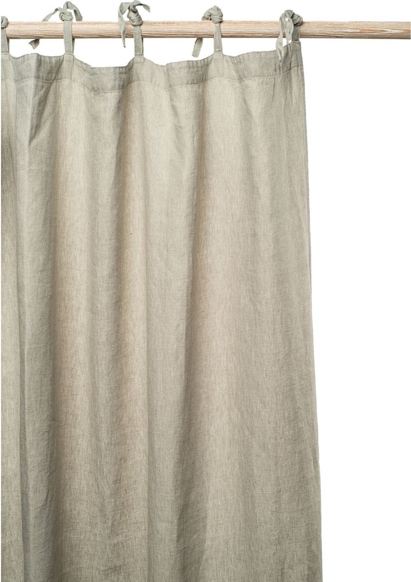 Gordijn | Emma - 100% Stonewashed Linnen - 160x280 cm - 8 Lintlussen - Pebble