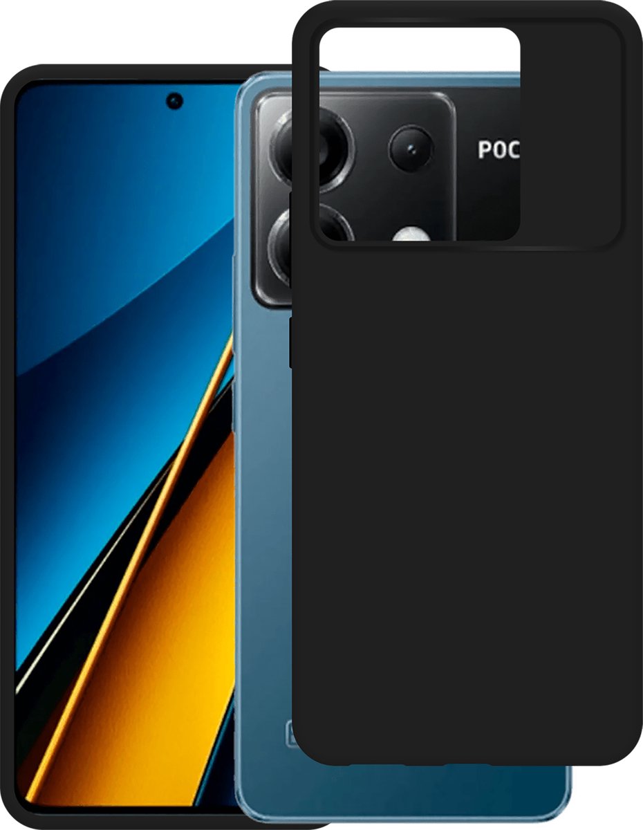 Cazy hoesje geschikt voor Xiaomi Poco X6 Hoesje Siliconen - Flexibele Case - Zwart