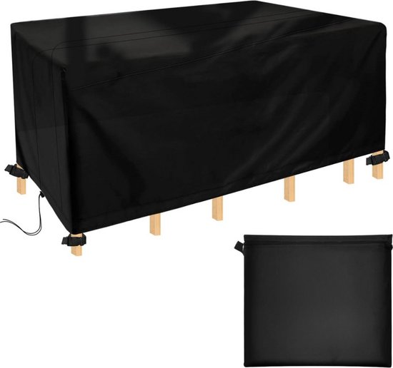 KDOVOKD Waterdichte hoes voor tuinmeubilair 190 x 75 x 60, tuinrotan meubelhoezen, 420D zwaar belastbare Oxford-stof terrashoes voor terras- en rotanbankhoes, rechthoekig/rechthoekig