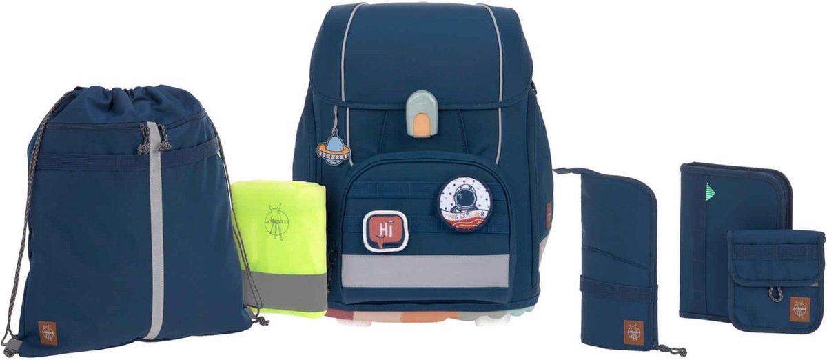 Lässig Schooltas School Set Boxy Unique Navy Blauw