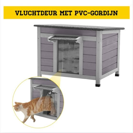 Groot Houten Kattenverblijf Voor Buiten – 5,25 M² Met Bruggen, Wandelpaden En Slaaphuizen, Voor Klimmende En Nieuwsgierige Katten (grijs, Sparrenhout)