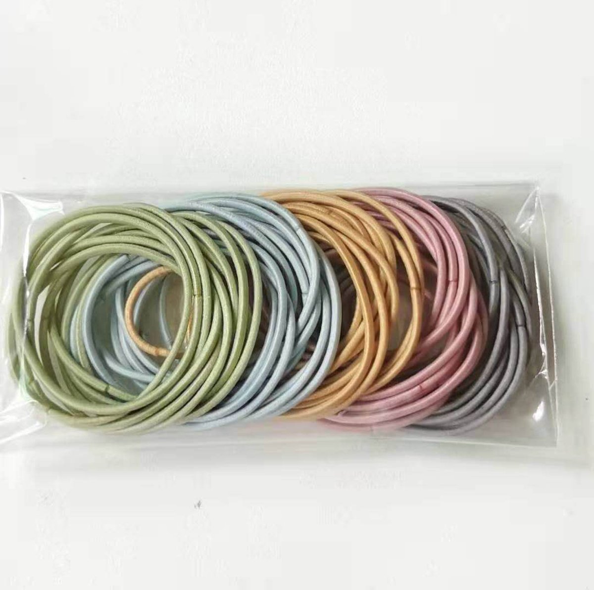 100 stuks Haarelastiekjes in 5 Macarons kleuren - Haarelastiekjes- hoge kwaliteit -haar accessoires- merk: Fyfanie