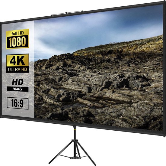 Oray Orion Tensioned - Projectiescherm - Aan Het Plafond Monteerbaar Monteerbaar Aan Muur Gemotoriseerd 132 335 Cm 16 9 Mat Wit Gelakt Wit