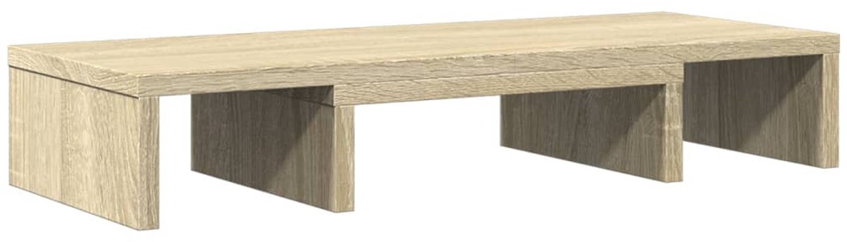 vidaXL - Monitorstandaard - verstelbaar - 60x24x10,5 - cm - hout - sonoma - eiken